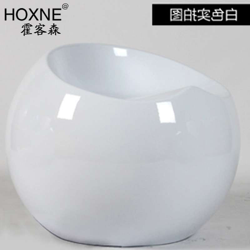 霍客森 进口ABS小球凳 苹果椅 球椅 时尚化妆凳梳妆椅个性坐凳 糖果圆凳 米白色