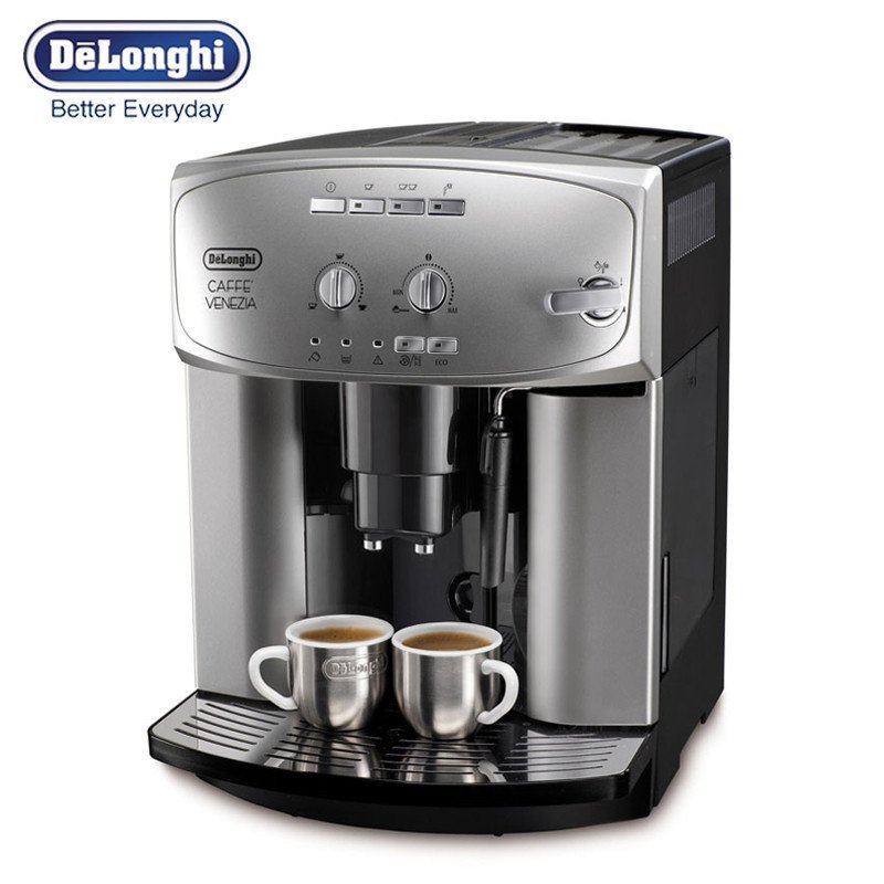 德龙(DeLonghi) ESAM2200.S 全自动咖啡机 意式家用商用咖啡机 蒸汽式自动打奶泡 豆粉两用 原装进口