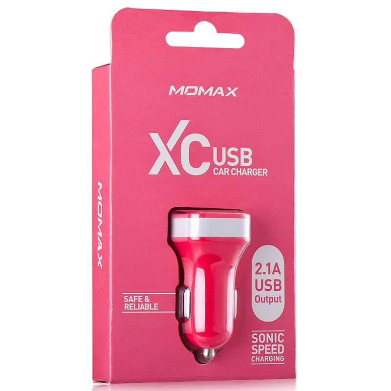 摩米士（MOMAX)彩虹车充(单USB5V2.1A粉红）