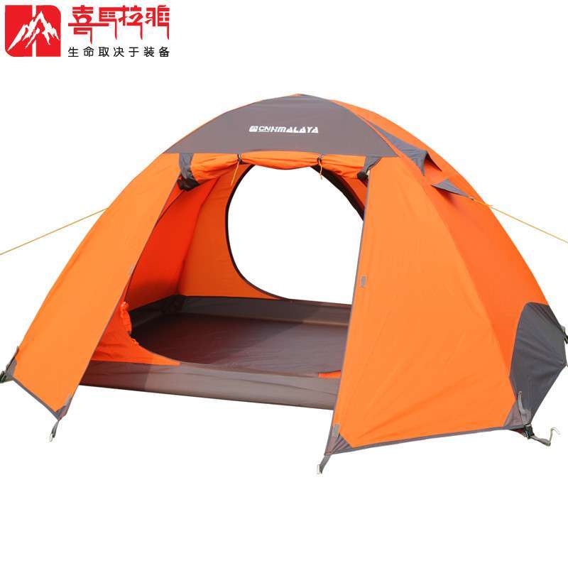 CNHIMALAYA/喜马拉雅 冬季帐篷户外双人双层防雨防风防雪铝杆帐篷（田园款） HT9186 橙色
