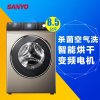 三洋（SANYO）8.5公斤全自动烘干一体变频滚筒洗衣机DG-F85366BHC（玫瑰金）