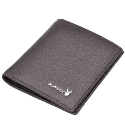 花花公子(playboy)男士时尚头层牛皮商务休闲简约短款钱包jaa0652-4c