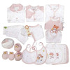 香港亿婴儿 婴儿内衣礼盒新款宝宝礼盒初生婴儿用品17件套服饰礼盒 Y3112 粉色 52-66cm（适合0-12个月）