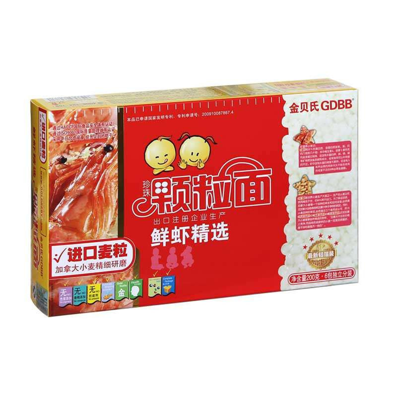 金贝氏(GDBB)鲜虾精选颗粒面200g