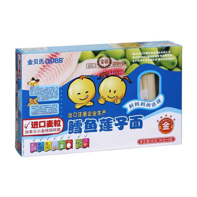 金贝氏(GDBB)金装鳕鱼莲子面240g