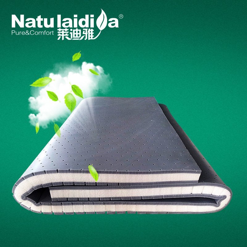 莱迪雅 床垫 竹炭乳胶床垫 席梦思可折叠褥子 单双人床褥 15cm厚 2.0*1.8m