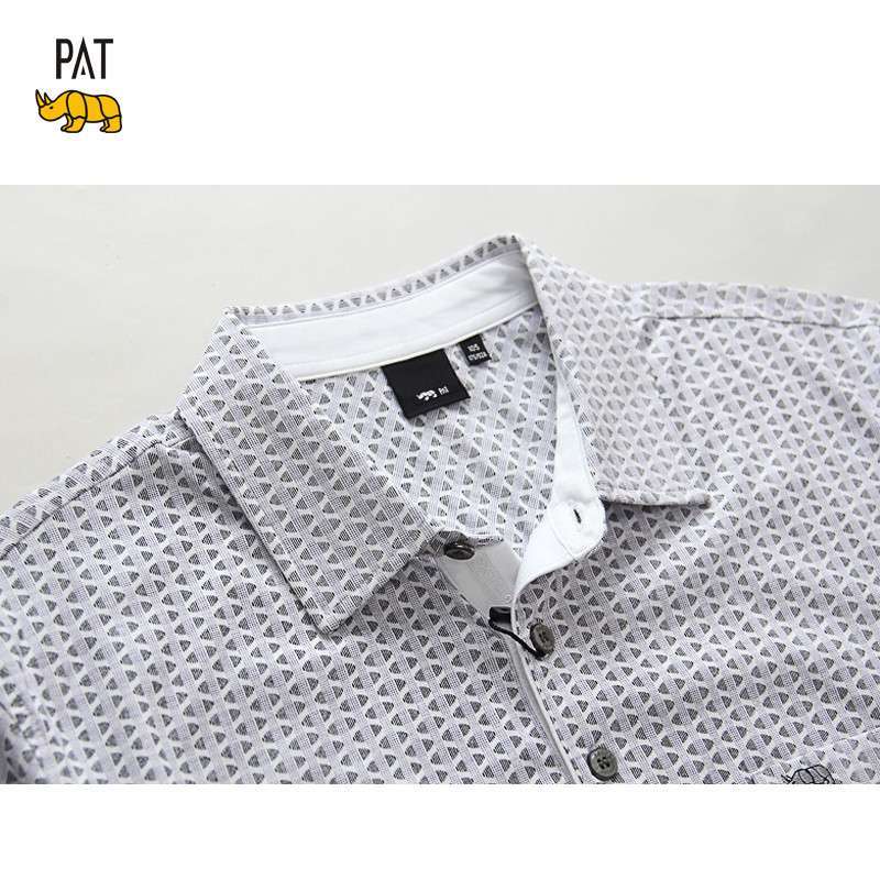 自营韩国犀牛pat印花色潮款纯棉翻领针织短袖t恤衫 商务休闲polo保罗