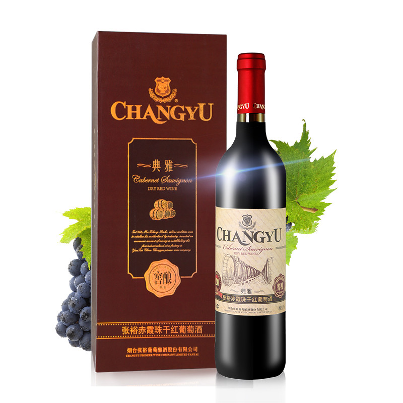 张裕窖酿典雅赤霞珠干红葡萄酒11.05度750mL