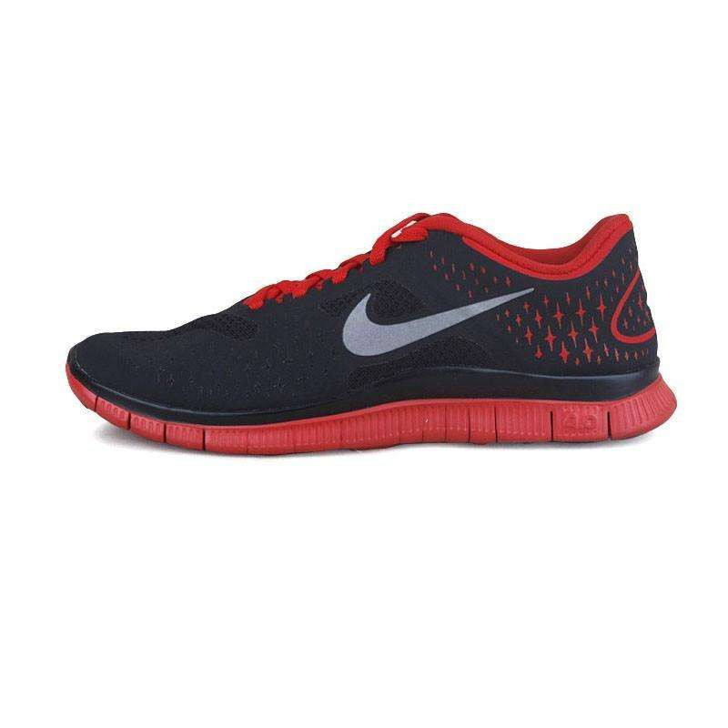 正品耐克 NIKE FREE 4.0 V2男子赤足跑步鞋 511472 黑红006 42码