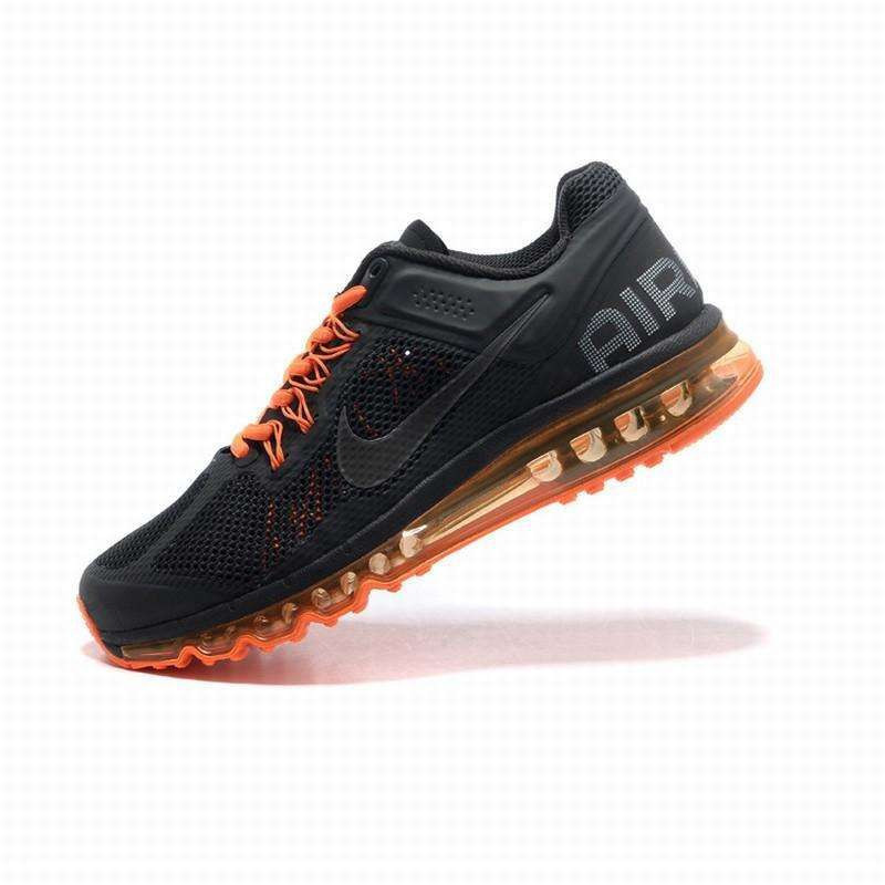 包邮 耐克/NIKE AIR MAX 2013男子跑步鞋 全掌气垫透气跑鞋 554967-008 黑桔 44码