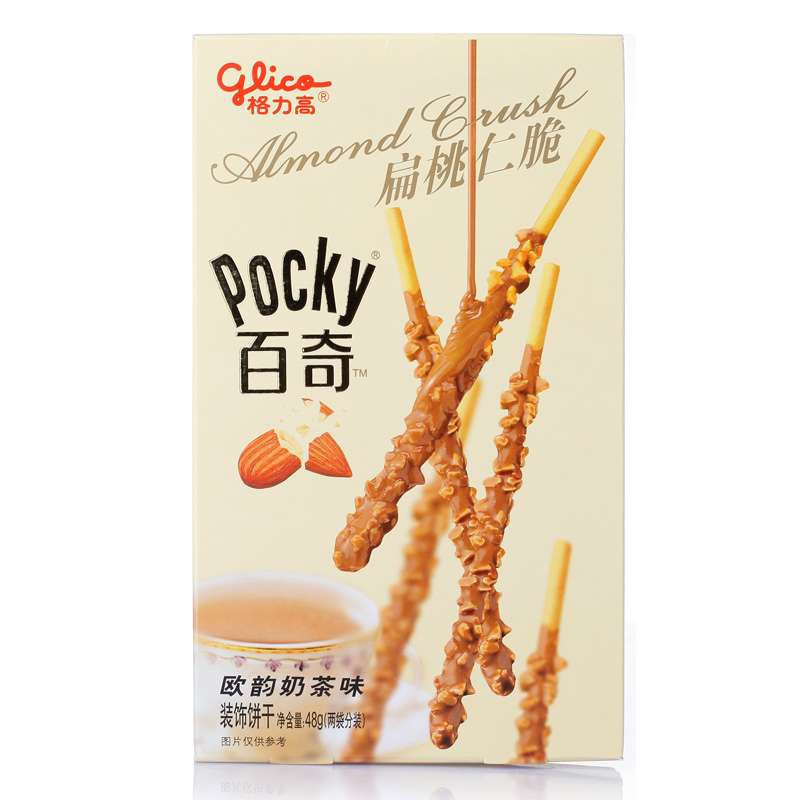 扁桃仁脆百奇欧韵奶茶味装饰饼干涂层型 48g