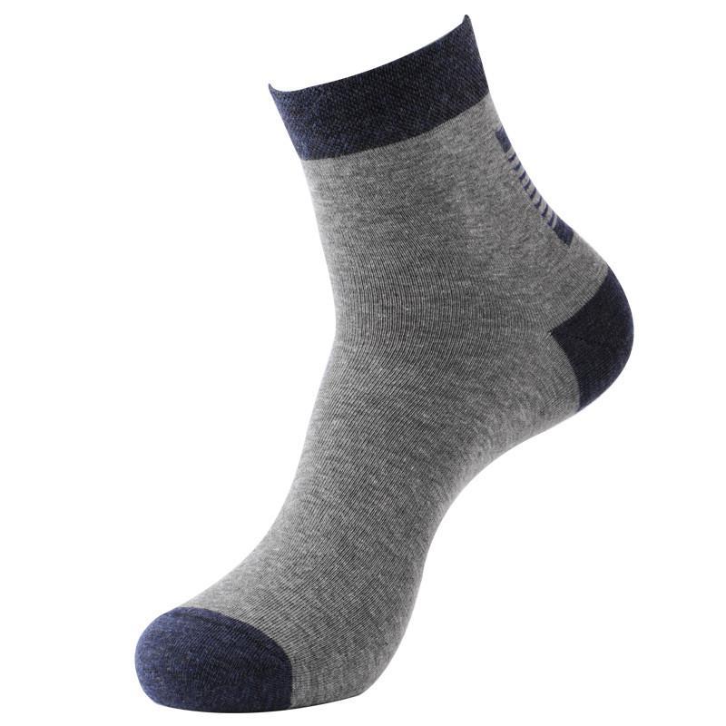 浪莎langsha精梳棉时尚休闲男袜6双装均码 混色 26-28