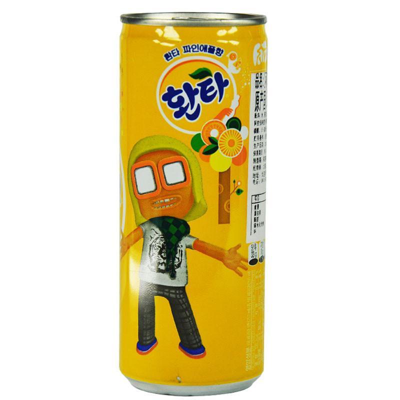 韩国芬达菠萝味汽水250ml高清实拍图