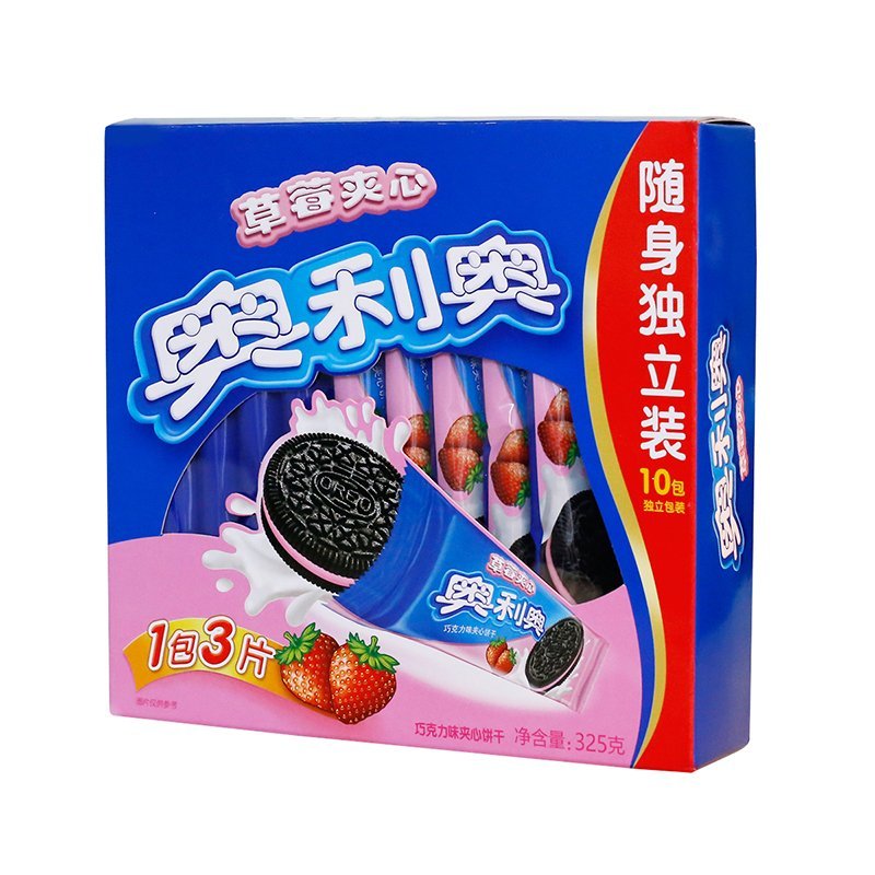 奥利奥夹心饼干独立装(草莓夹心)325g