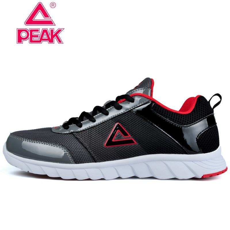 Peak/匹克夏季新品情侣款男式运动跑步鞋 网面透气休闲跑鞋E23107H 黑色 42码