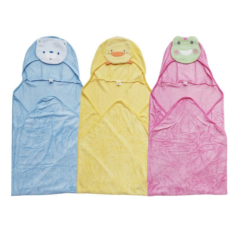 黄色小鸭正品 造型两用浴巾澡巾包巾包被92×90cm 纯棉柔软810647 粉色