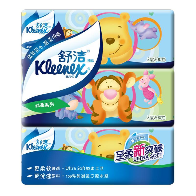 Kleenex舒洁 迪斯尼系列 抽纸 200抽2层 3包装（中规格）