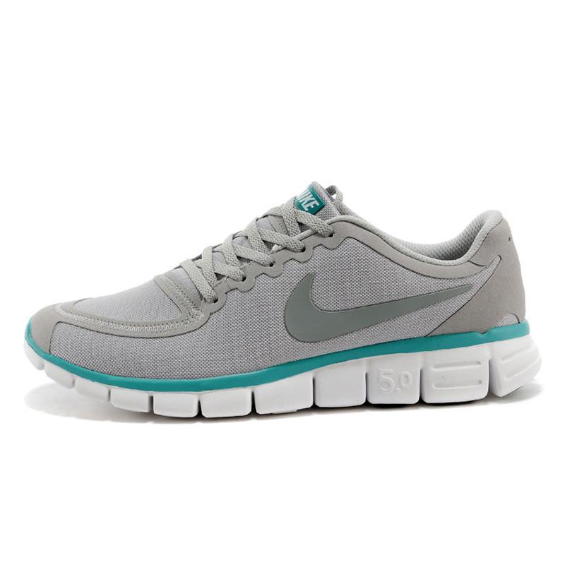 耐克跑步鞋男鞋子NIKE FREE赤足5.0跑鞋夏季透气运动鞋超轻女鞋511282-013 灰蓝 43码