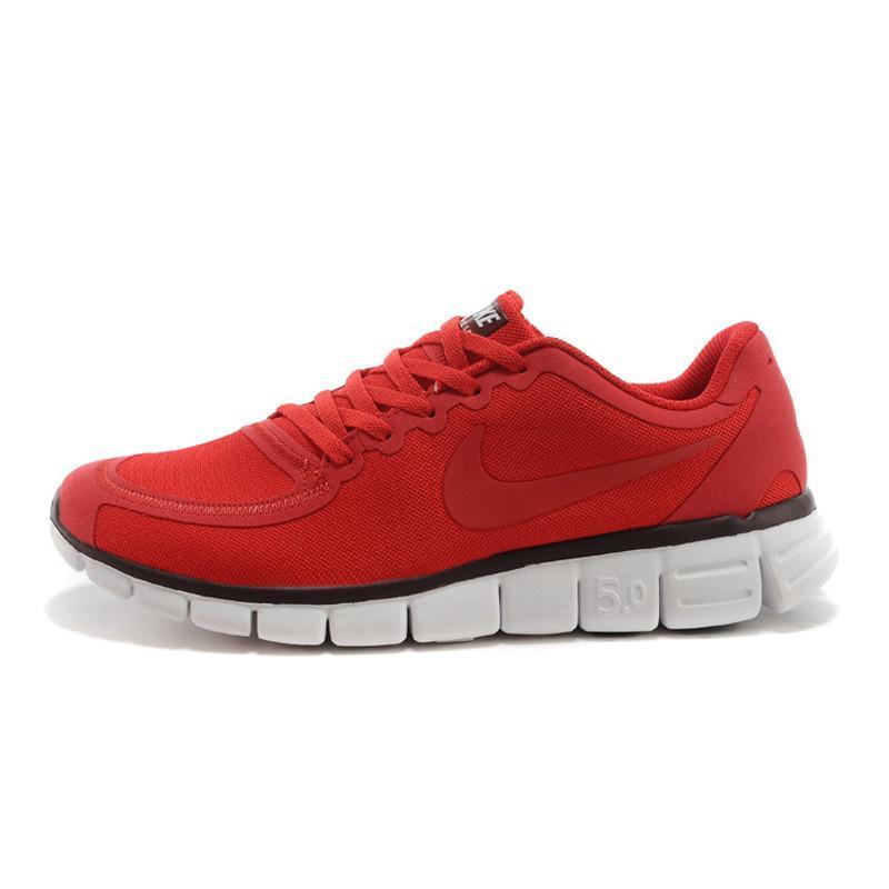 耐克跑步鞋男鞋子NIKE FREE赤足5.0跑鞋夏季透气运动鞋超轻女鞋511282-013 红色 41码