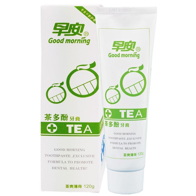 早安 茶多酚牙膏（茶爽薄荷）120g