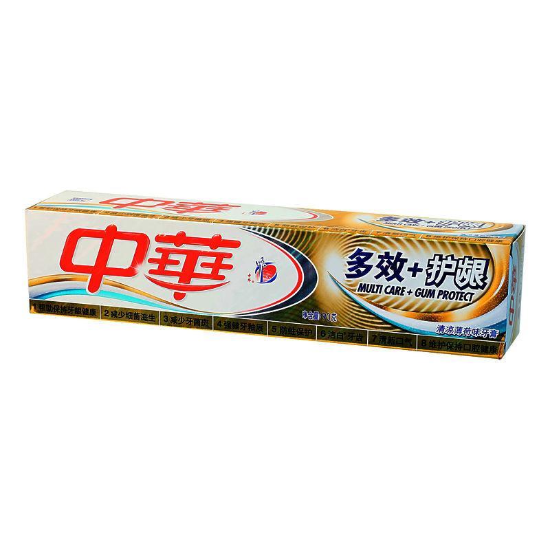中华多效+护龈清凉薄荷味牙膏90g