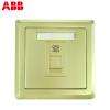 ABB开关插座面板abb德逸珍珠金色一位单电话插座正品AE321-PG