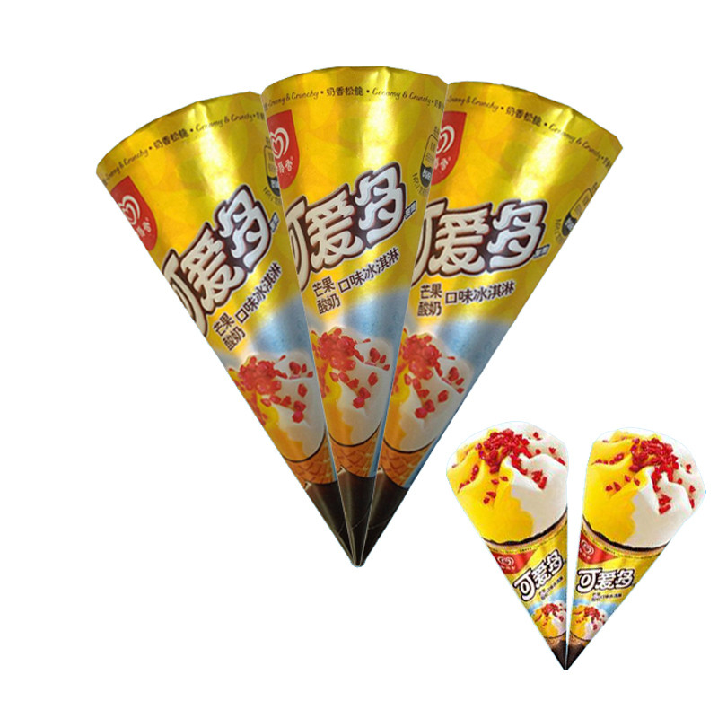 和路雪可爱多甜筒 芒果酸奶口味冰淇淋62g高清实拍图
