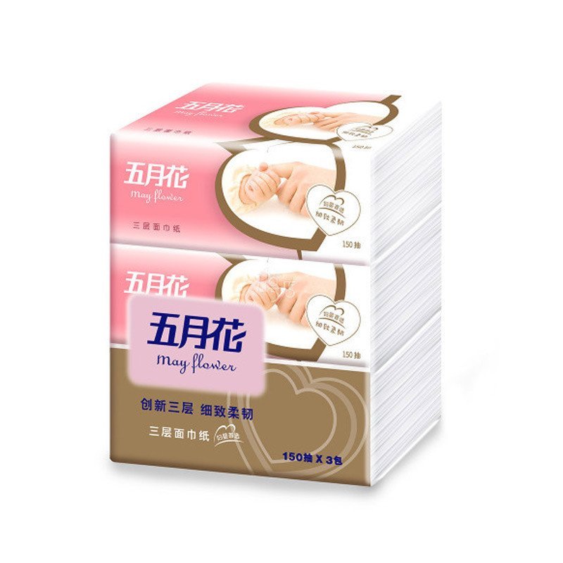 五月花妇婴3层面纸150抽X3包M