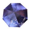 天堂 3308E闪银新风变色闪光黑胶布三折晴雨伞 紫兰