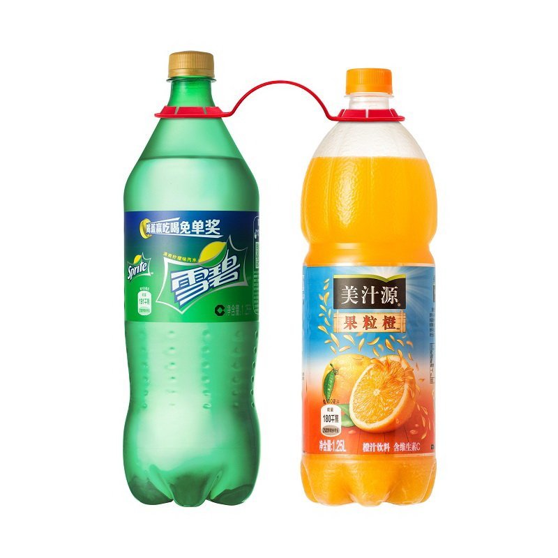 可口可乐 1.0L雪碧+1.25L美汁源(Minute Maid) 果粒橙 两瓶装