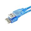 IT-CEO V082Y-D USB2.0高速数据延长线/连接线 USB公对母 双层屏蔽双磁环 3米 透明蓝