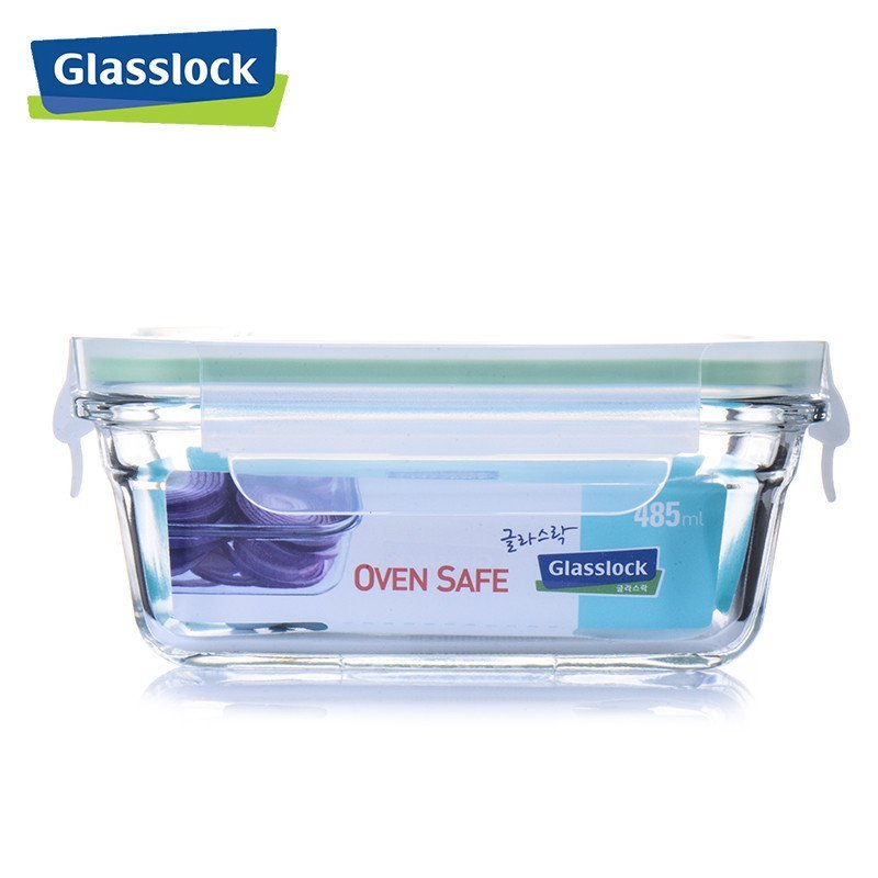 三光云彩(GLASSLOCK)钢化耐热玻璃单品保鲜盒OCRT耐230℃烤箱用480ml-048