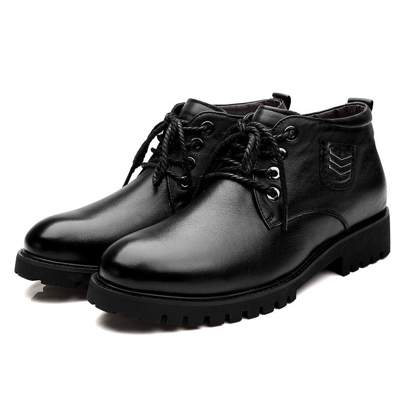 【3515强人鞋业旗舰店休闲鞋】3515强人男鞋 真皮休闲羊毛棉鞋 冬款