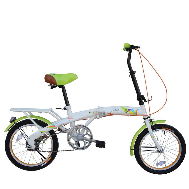 捷马(gamma)自行车 16寸折叠车 高碳钢 童车成人车礼品自行车【线上