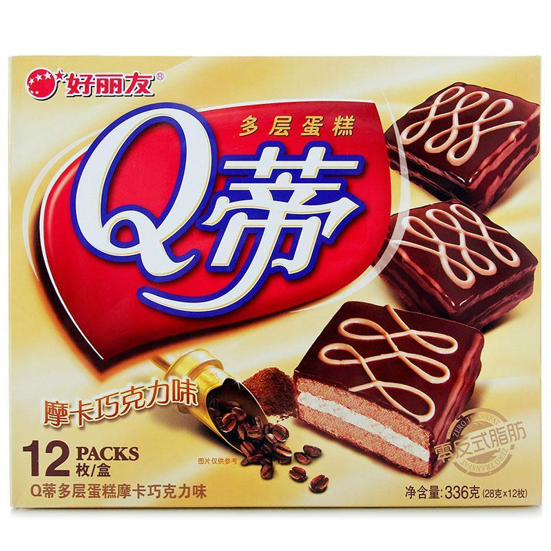 好丽友Q蒂多层蛋糕摩卡巧克力336g