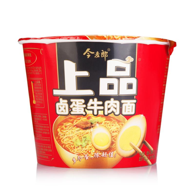 今麦郎上品卤蛋红烧牛肉桶面136g