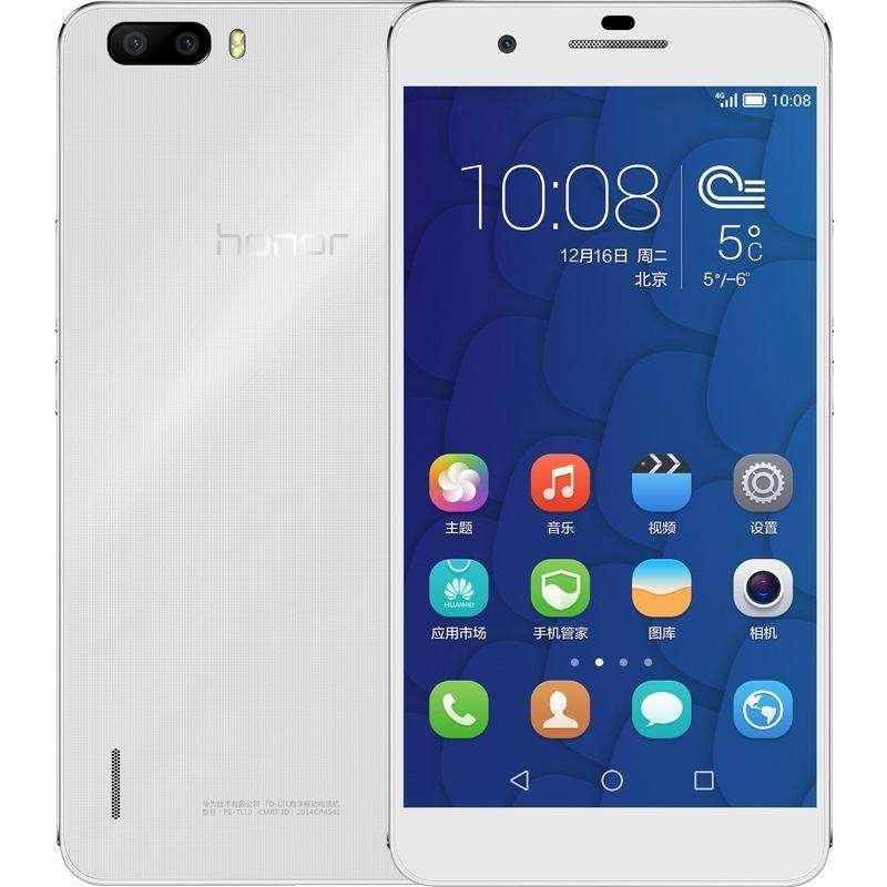 华为荣耀6Plus联通4G（白色) 双卡双待(PE-UL00)（3GB RAM） 16GB存储