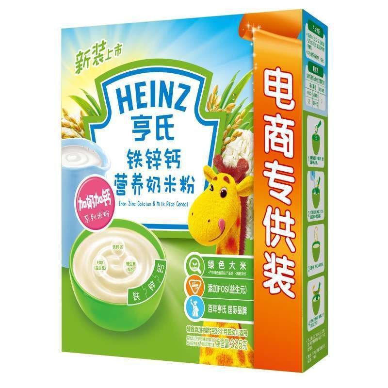 Heinz亨氏铁锌钙营养奶米粉电商专供装325g