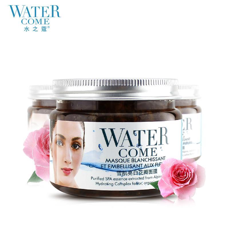 水之蔻(watercome) 雪肌亮白玫瑰花瓣面膜200g