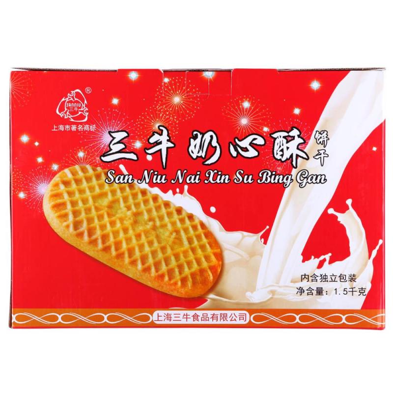 三牛 奶心酥礼盒 1500g/盒 三牛 上海老字号 饼干