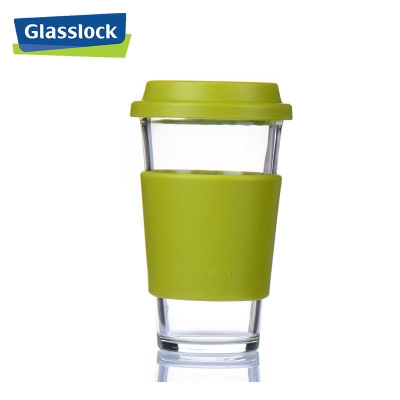 三光云彩(GLASSLOCK)玻璃水杯韩国进口钢化耐热玻璃茶杯果汁杯牛奶杯苹果绿 RC106-1 500ml钢化玻璃水杯