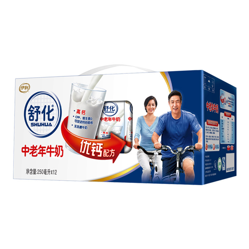 伊利舒化奶中老年优钙配方250mLx12