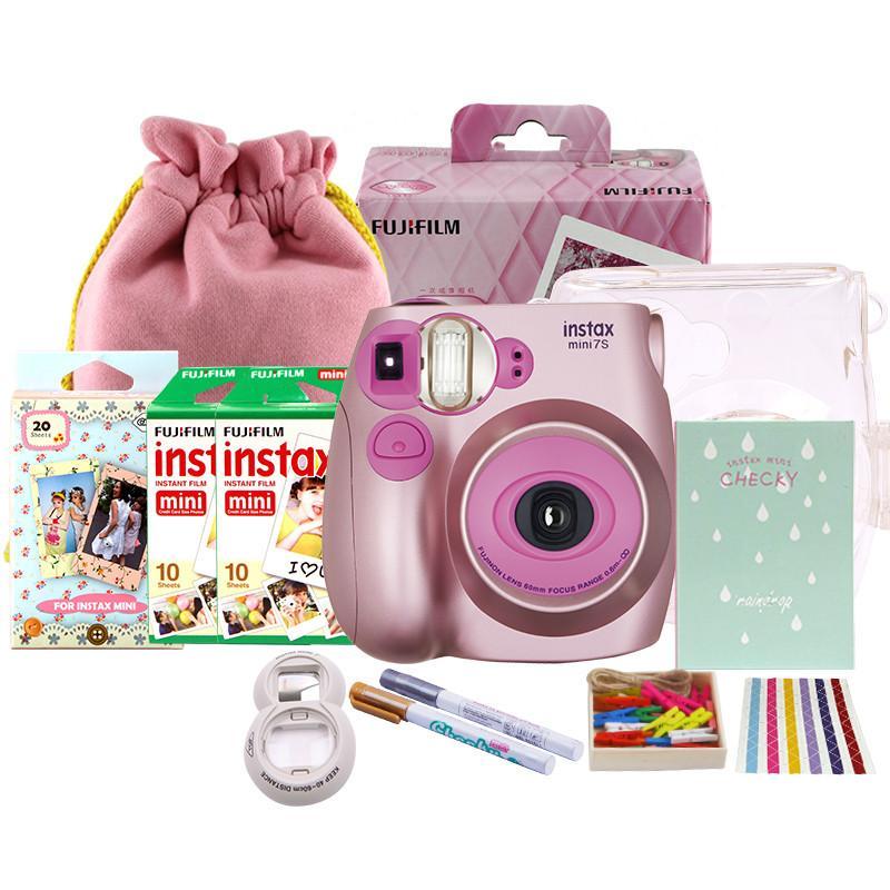 富士（FUJIFILM）趣奇（checky）instax mini7S金属粉 相机套餐