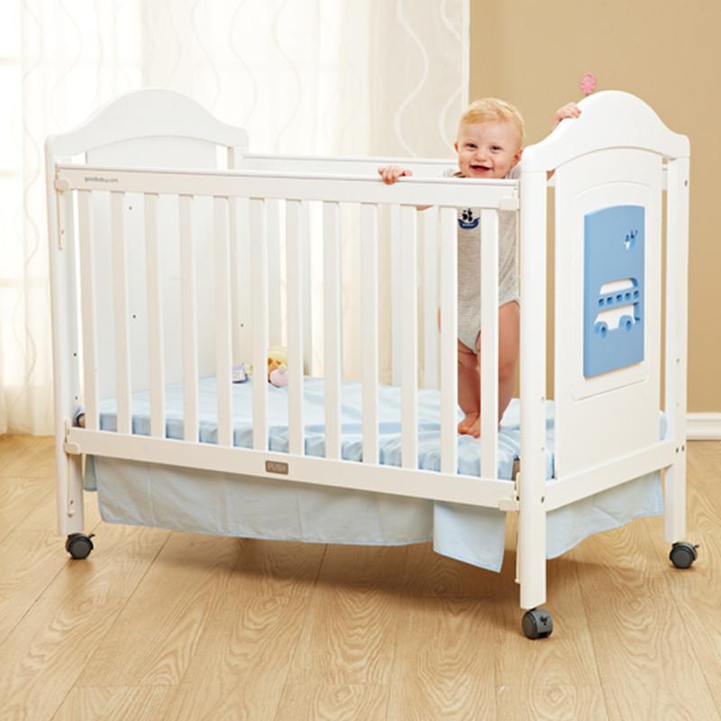 好孩子goodbaby欧式环保婴儿床儿童实木床多功能宝宝游戏床mc839白色