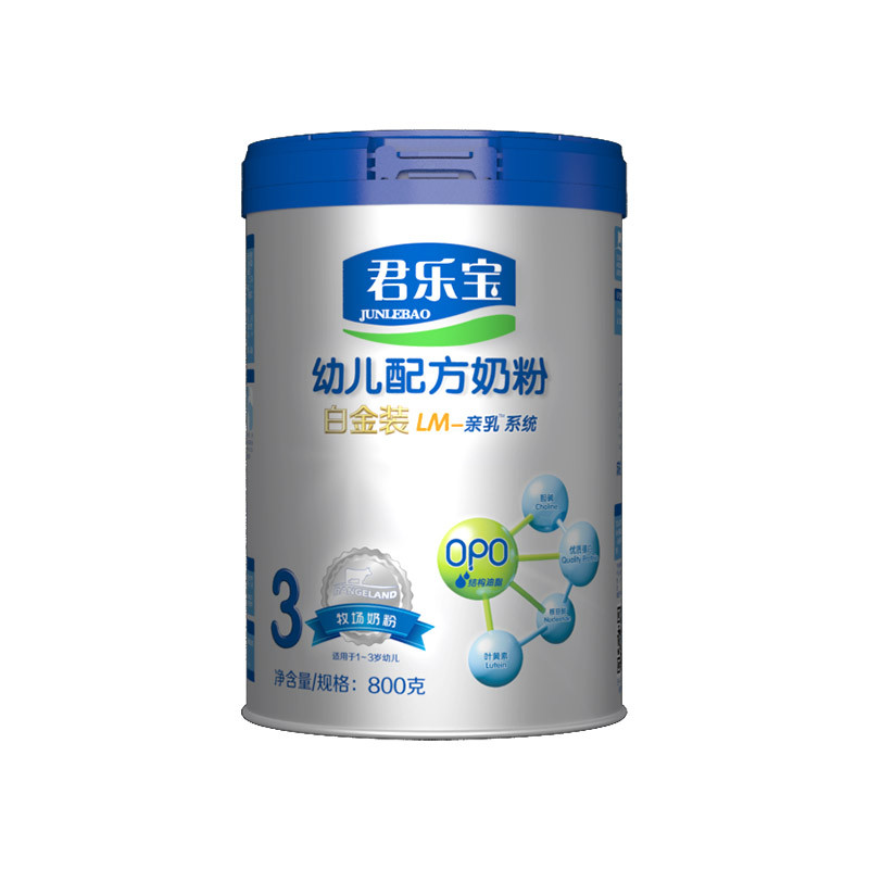 君乐宝(JUNLEBAO)白金装3段（12-36个月）幼儿配方奶粉800g*1罐装
