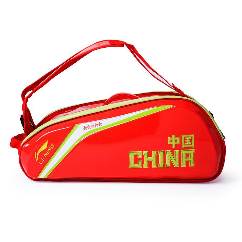 李宁LINING羽毛球拍包 林丹迷彩球包 林丹签名6支装 国家队羽毛球包 6支装羽包 ABJJ096-1 红色054