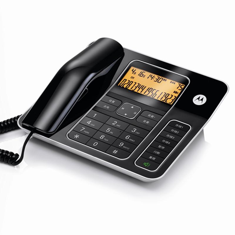 摩托罗拉(MOTOROLA)普通家用/办公话机来电显示座机商务办公电话机CT340C(黑色)