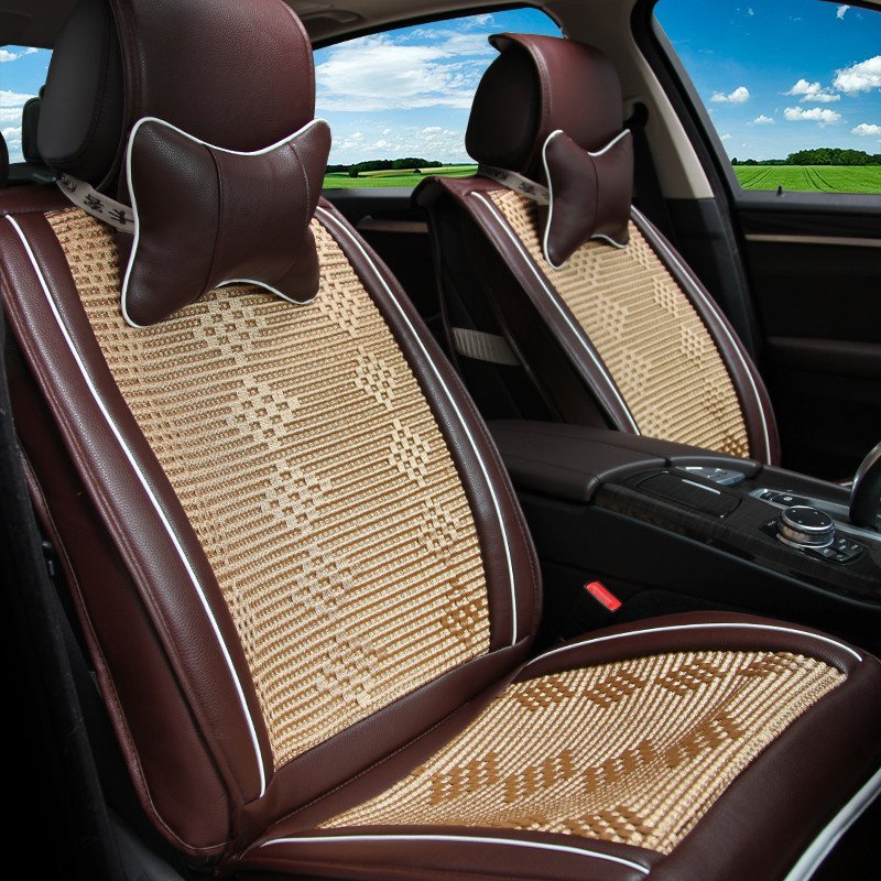 karcle/卡客 汽车坐垫夏季冰丝汽车座垫全包四季通用车垫速腾朗逸凯越朗动 商务咖-优雅版