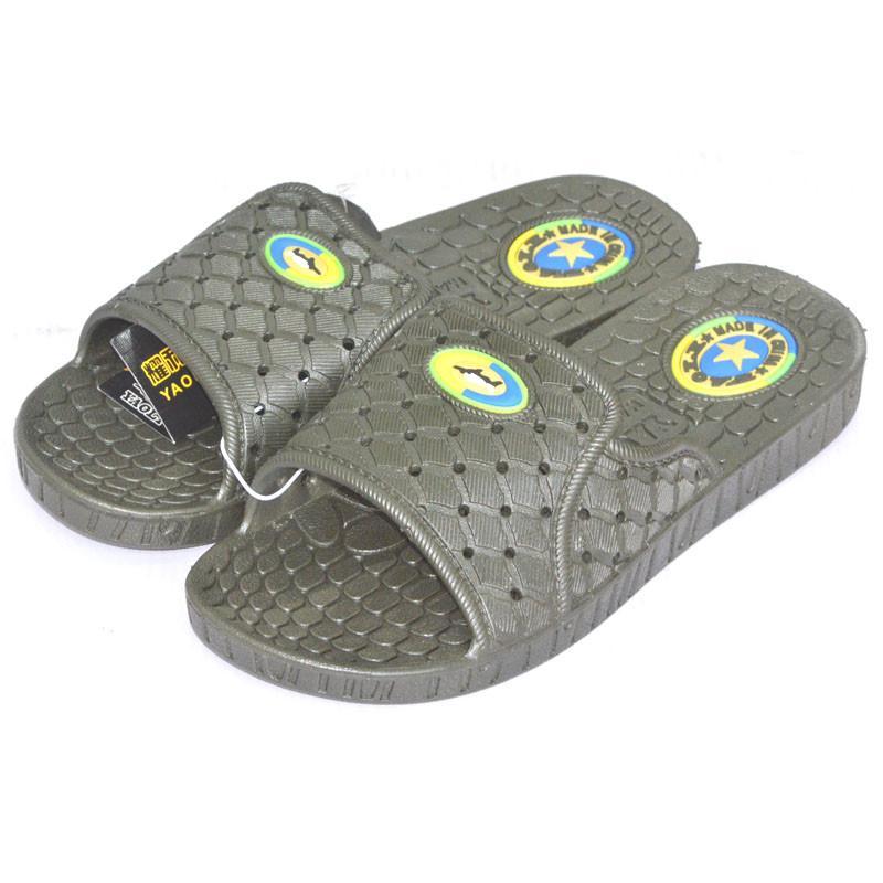 胜利拓 2015年新款男拖鞋凉拖鞋 男士拖鞋 夏季韩版休闲沙滩鞋男凉拖 一字拖【7323】 军绿色 42码(拍大一号）