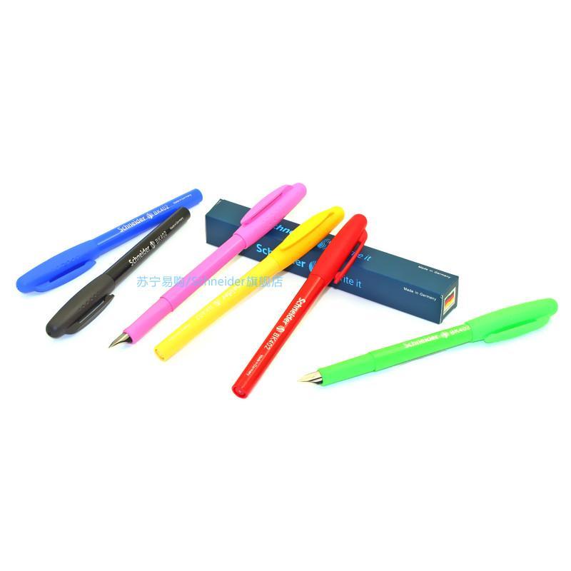 Schneider施耐德BK402学生钢笔F尖0.5mm 铱金顺滑练字钢笔高性价比正姿钢笔 德国正品 蓝色